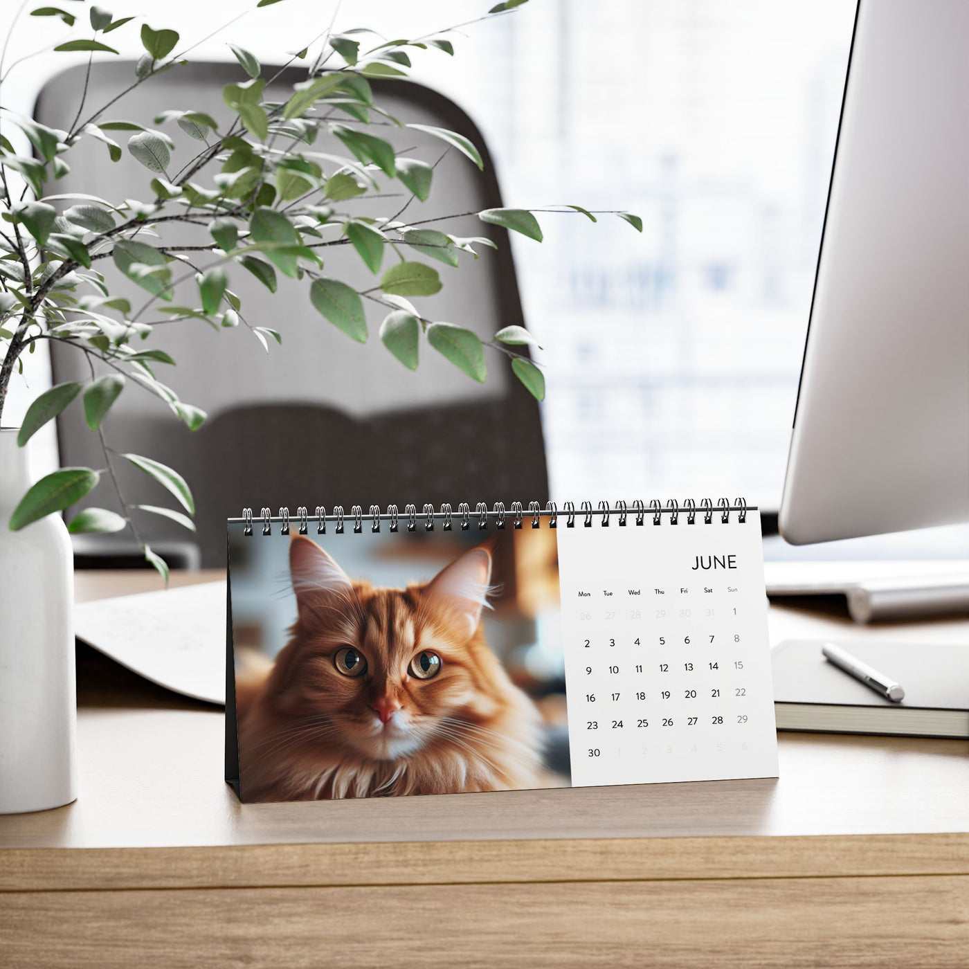 Desk Calendar 2025 Christmas Cats Gift