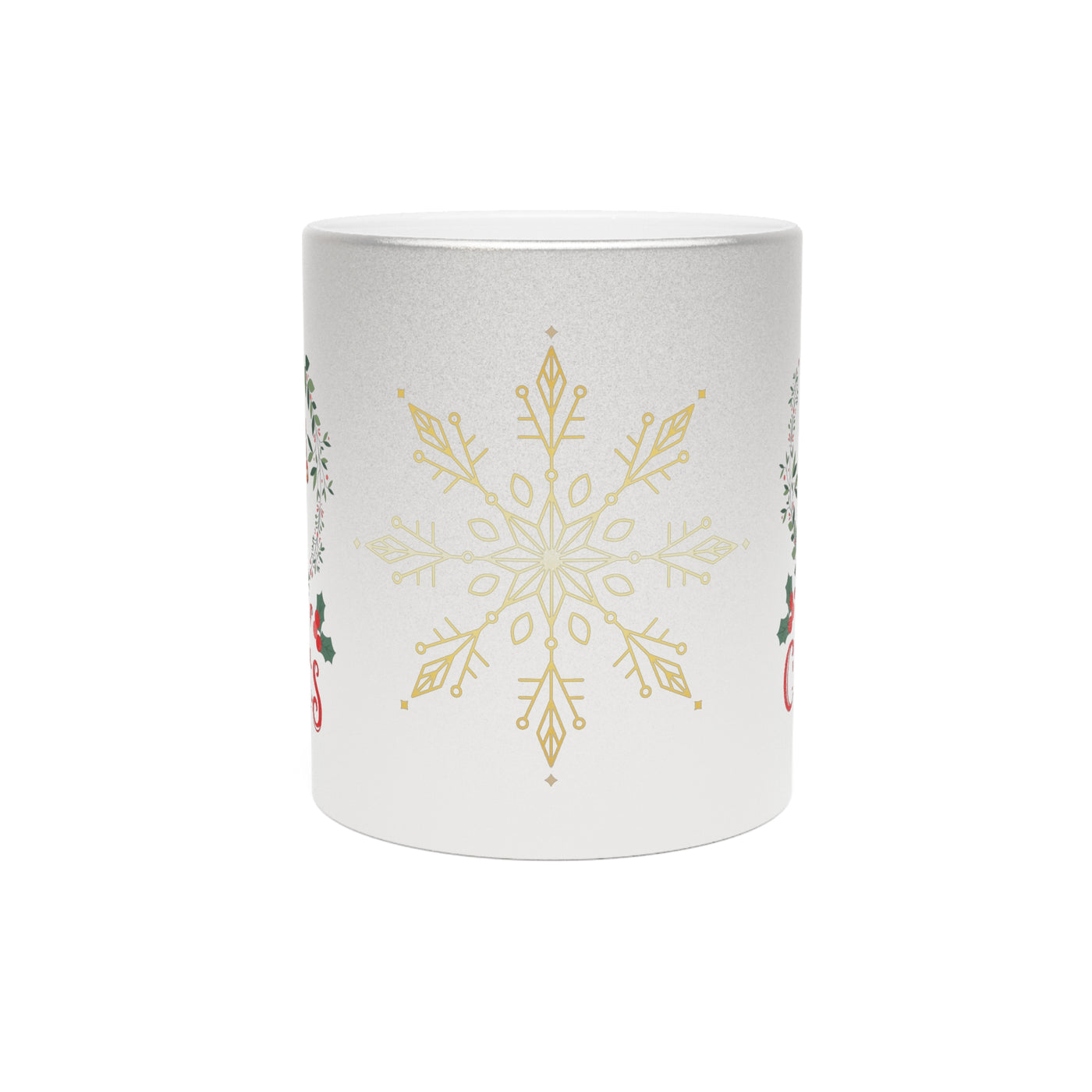 Christmas Metallic Mug - Silver/Gold Gift for Tea/Coffee Lovers