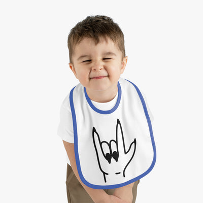 Baby Contrast Trim Jersey Bib