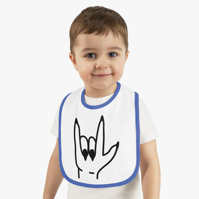 Baby Contrast Trim Jersey Bib