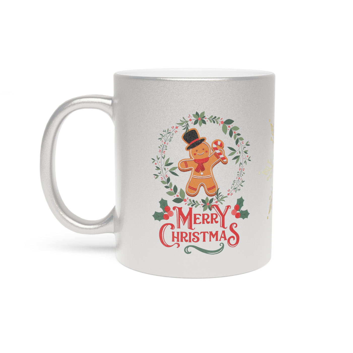 Christmas Metallic Mug - Silver/Gold Gift for Tea/Coffee Lovers