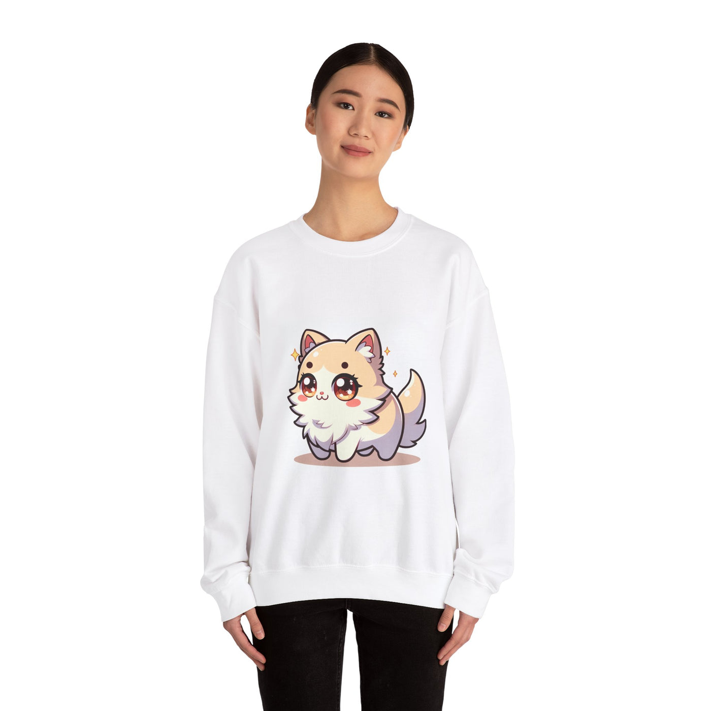 Anime Cat Hoodie - Unisex Heavy Blend™ Crewneck Sweatshirt