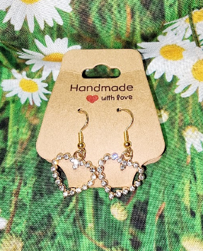 Glittering Handmade Heart Earrings - Sparkling Jewelry for Every Occasion - Perfect Gift for Loved Ones”