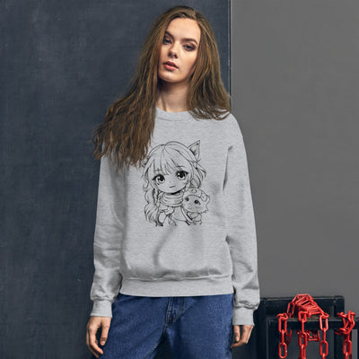 Unisex-Pullover "Cute Anime Girl"