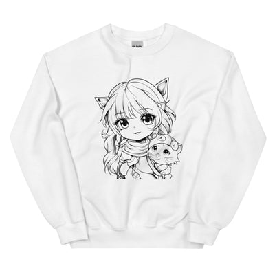 Unisex-Pullover "Cute Anime Girl"