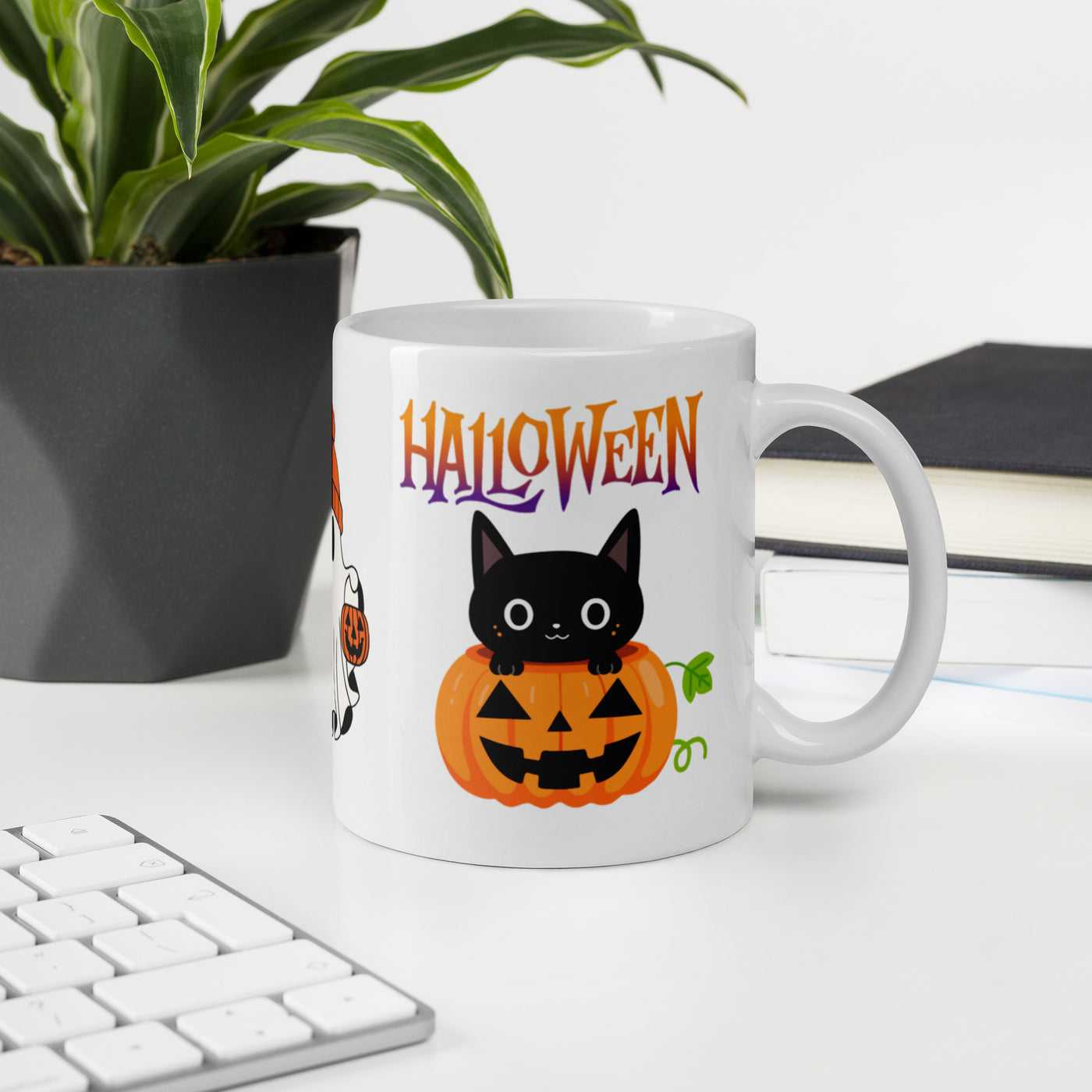 Süße Weiße Halloween Tasse